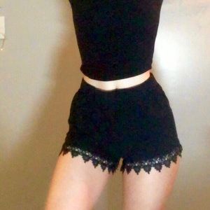 Black Lacy Shorts
